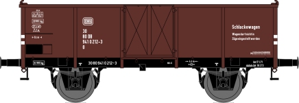 Hädl 25146 - TT - Schlackewagen Schlackeladung, DB, Ep. IV